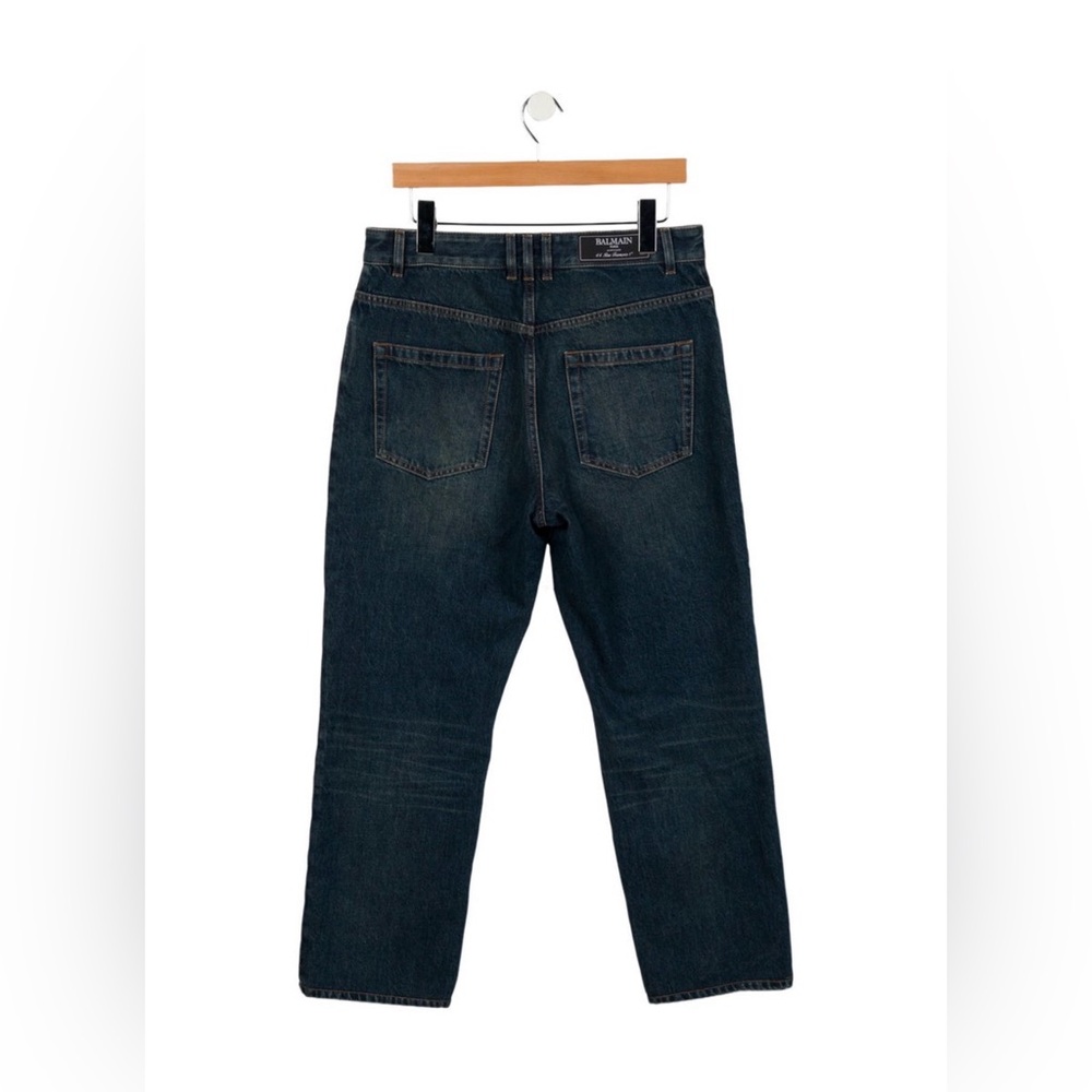 Balmain Dark Blue Straight Jeans